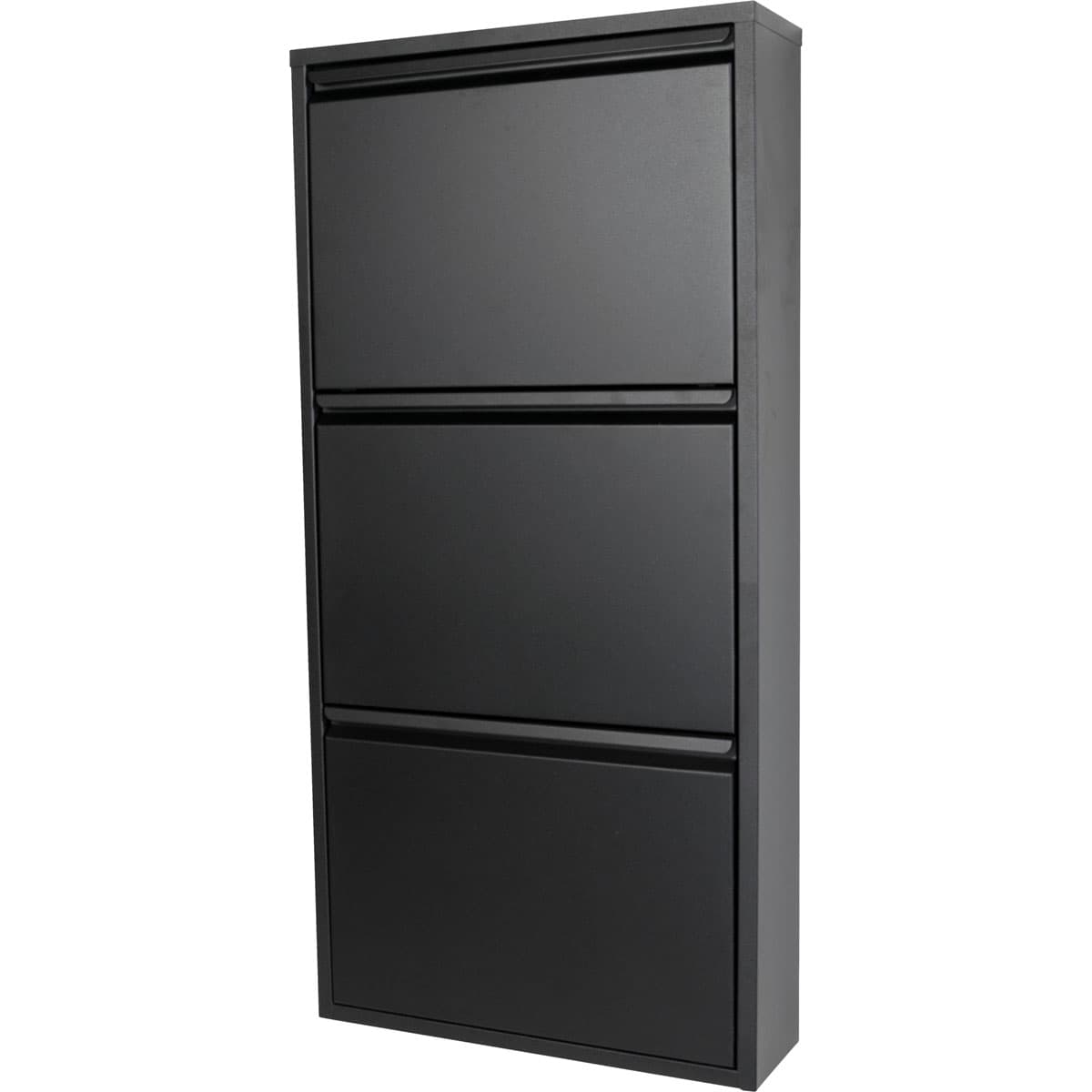 Schoenenkast Bobbie 3 laden zwart (6 paar schoenen) - 1