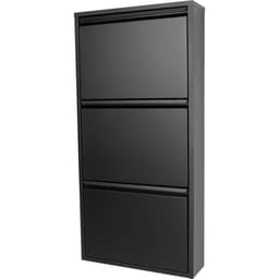 Schoenenkast Bobbie 3 laden zwart (6 paar schoenen) - 1