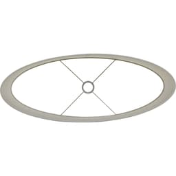 Kap ovaal recht smal 45-21-32 cm BRESKA parel wit - 4