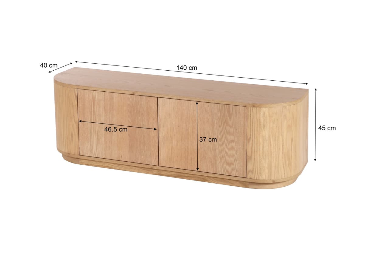 Tv-Meubel Novy 140 cm Naturel - 4