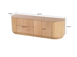 Tv-Meubel Novy 140 cm Naturel - 4