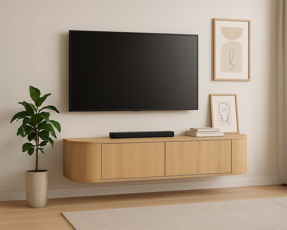 Tv-Meubel Novy Zwevend 140 cm Naturel - 3