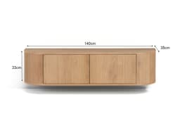 Tv-Meubel Novy Zwevend 140 cm Naturel - 4