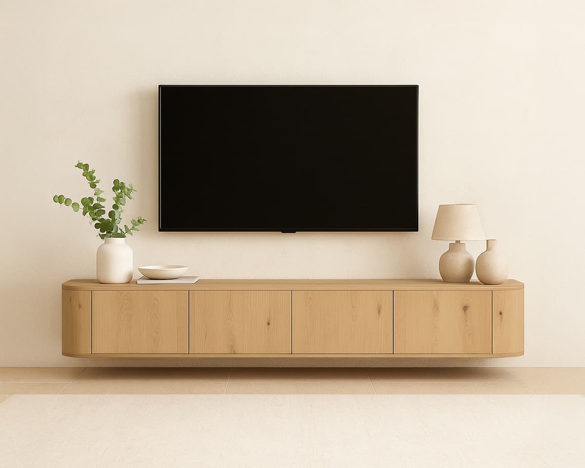 Tv-Meubel Novy Zwevend 220 cm Naturel - 3