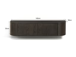 Tv-Meubel Novy Zwevend 140 cm Espresso - 4