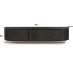 Tv-Meubel Novy Zwevend 180 cm Espresso - 4