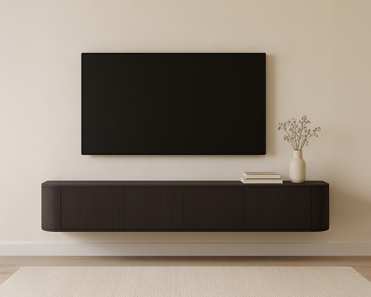 Tv-Meubel Novy Zwevend 220 cm Espresso - 3