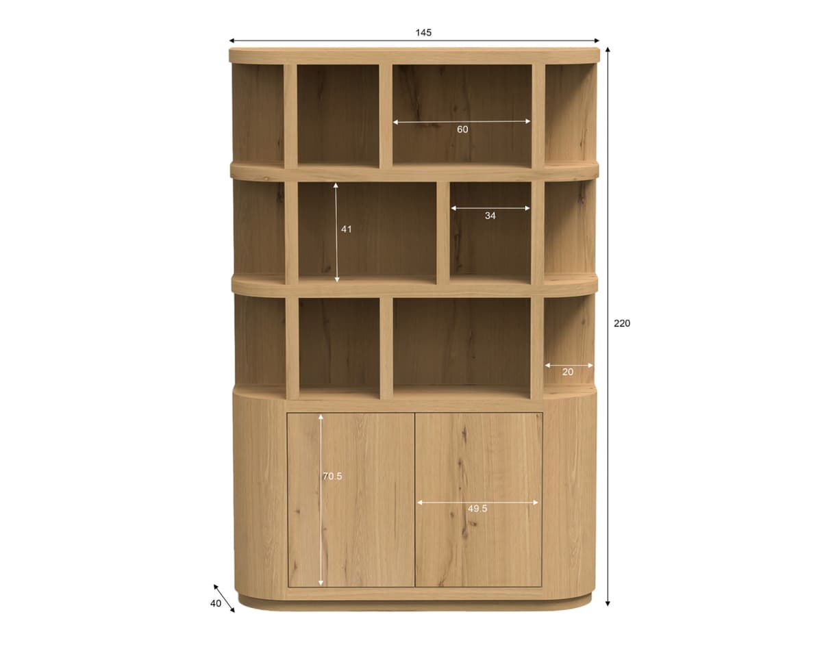 Boekenkast Novy Naturel - 4