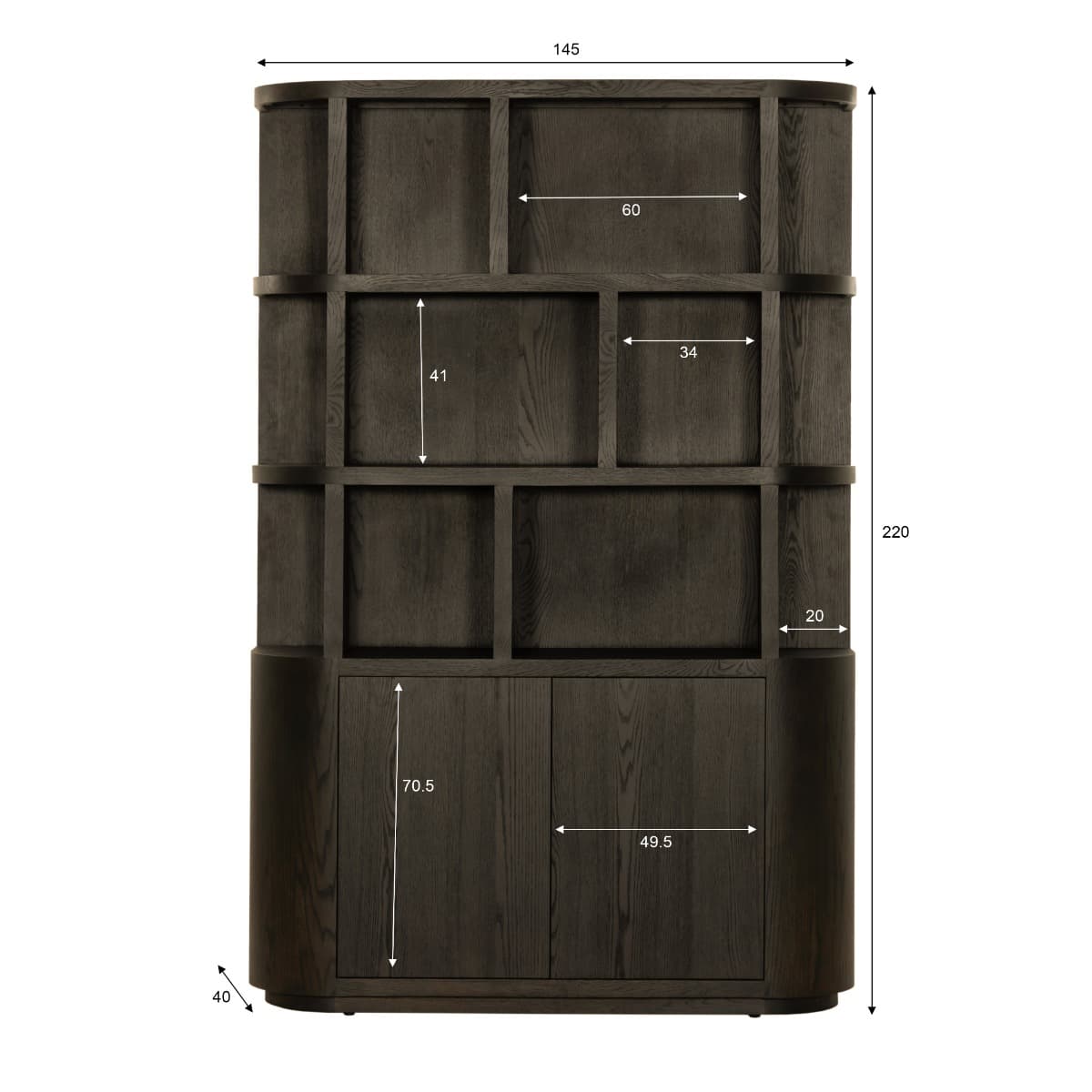 Boekenkast Novy Espresso - 4