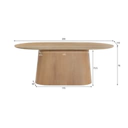 Eettafel Novy 200 cm Naturel - 5