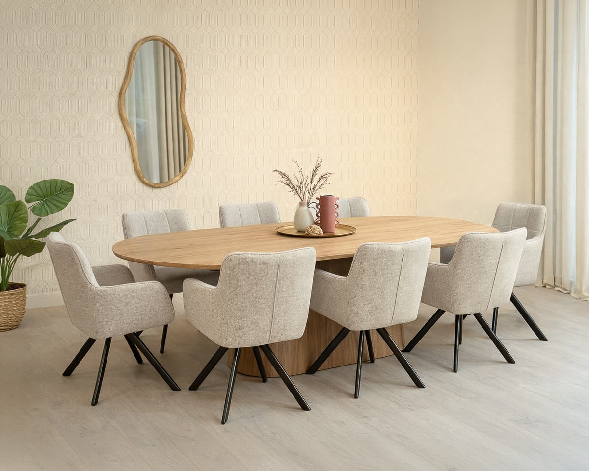 Eettafel Novy 280 cm Naturel - 4