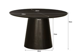 Eettafel Novy Rond 130 cm Espresso - 3