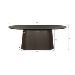 Eettafel Novy 200 cm Espresso - 5