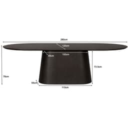 Eettafel Novy 280 cm Espresso - 4