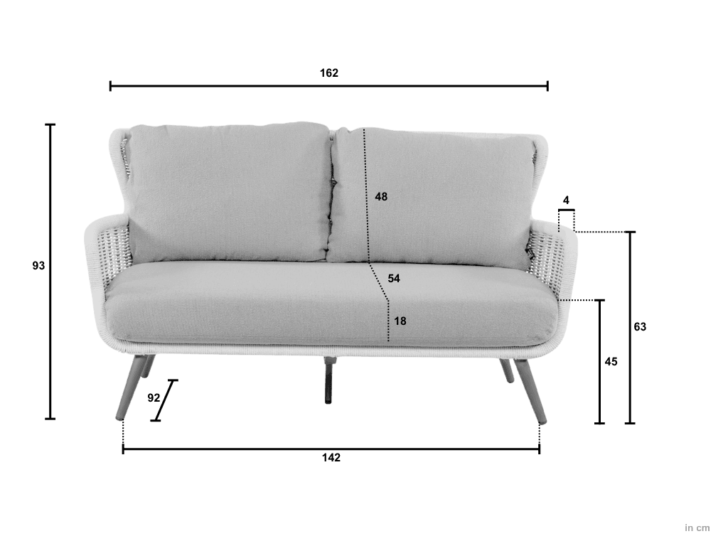 Key Largo Ivory - Lounge tuinbank 2-Zits  Apple Bee - 6