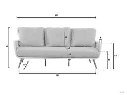 Key Largo Ivory - Lounge tuinbank 3-Zits  Apple Bee - 5