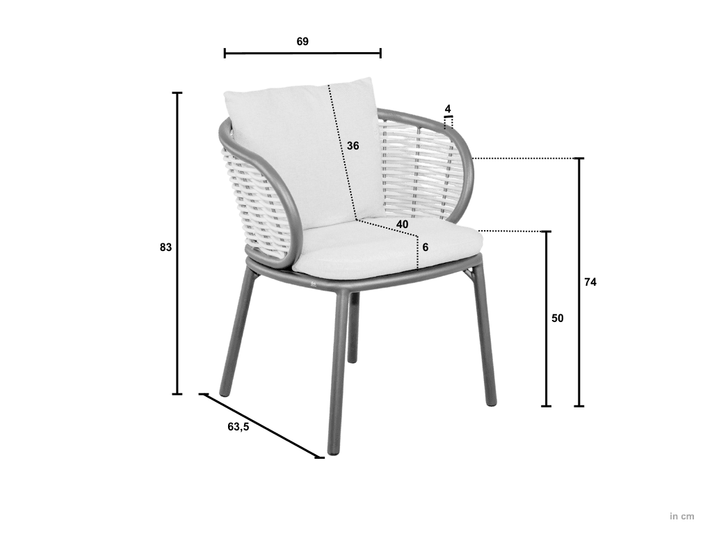 Tuinstoel Pine Key Oyster Apple Bee  - 7