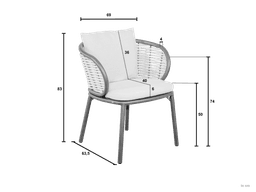 Tuinstoel Pine Key Oyster Apple Bee  - 7