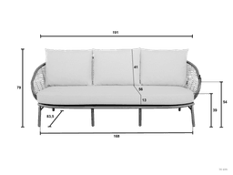 Pine Key Bronze - Lounge Tuinbank 3 zits  Apple Bee - 6