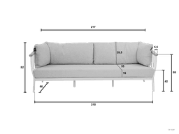Loungebank 217 cm Condor Black Apple Bee - 5