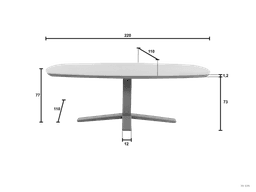 Tuintafel Zanzibar 220 cm Apple Bee - 2
