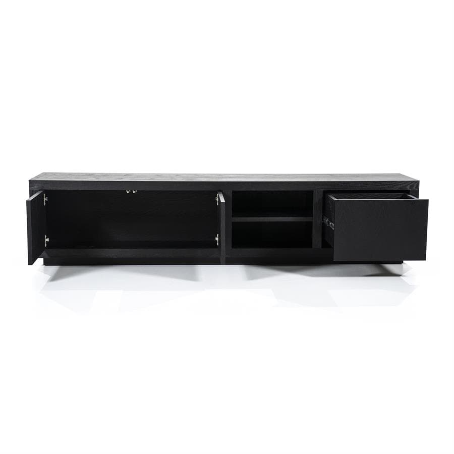 TV meubel Helsinki 200 cm - zwart - 2