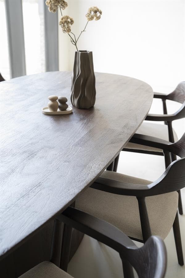 Eettafel Aron ovaal 250x110 - bruin - 2