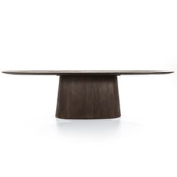 Eettafel Aron ovaal 300x110 - bruin - 1