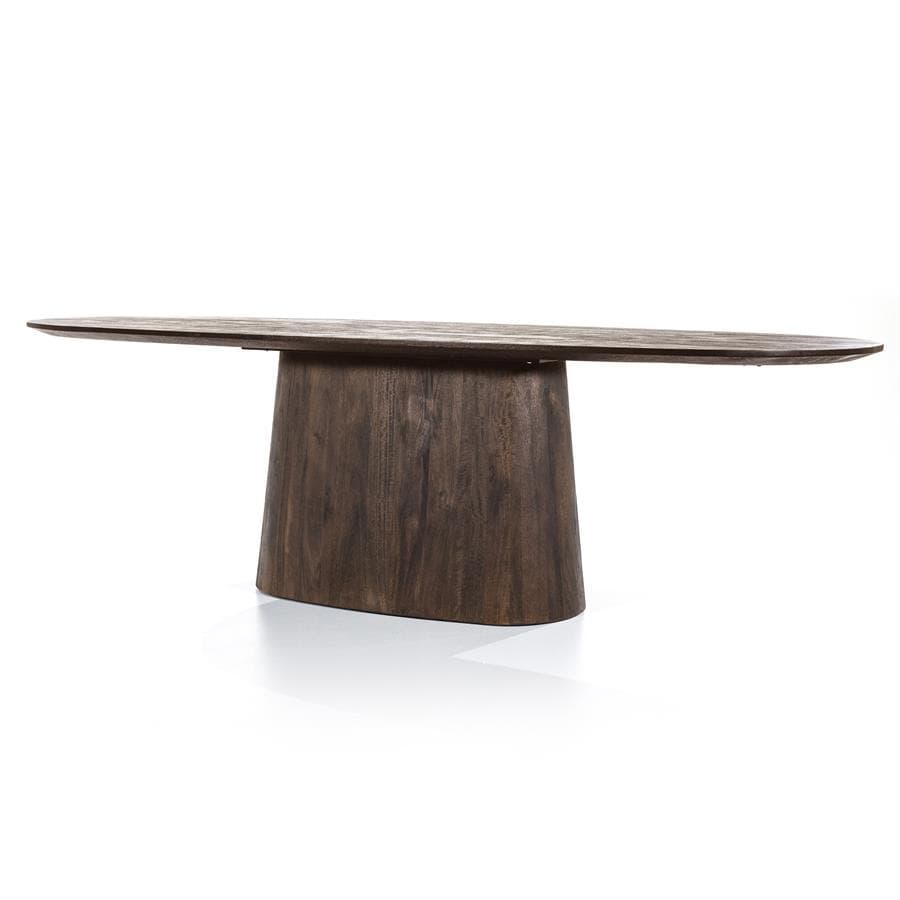 Eettafel Aron ovaal 200x110 - bruin - 2