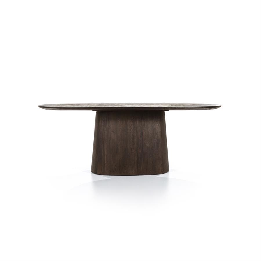 Eettafel Aron ovaal 200x110 - bruin - 1