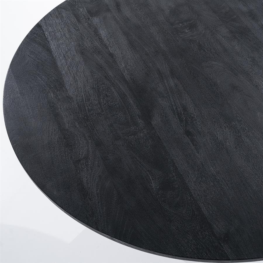 Eettafel Aron rond 130 - zwart - 3
