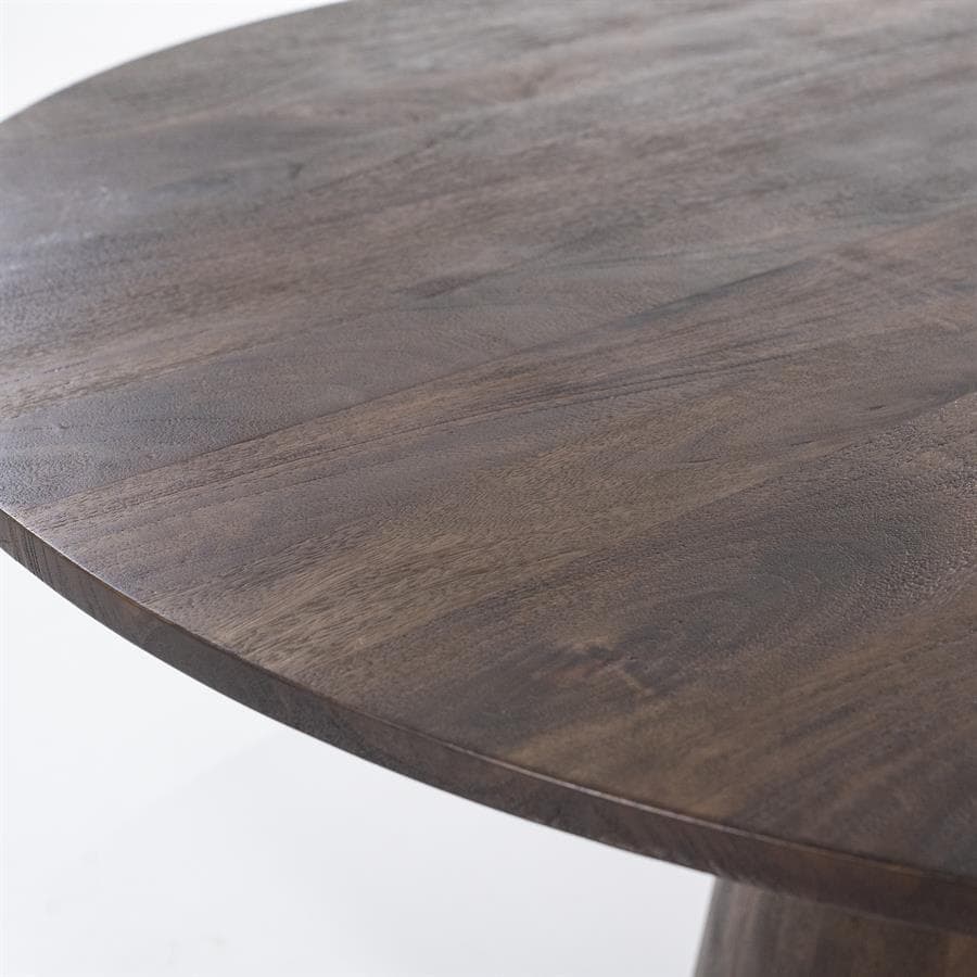 Eettafel Aron rond 130 - bruin - 2