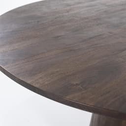 Eettafel Aron rond 130 - bruin - 2