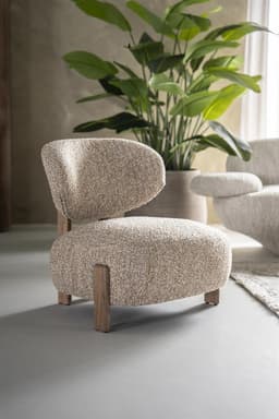 Fauteuil Reza bruin - beige Bay - 1