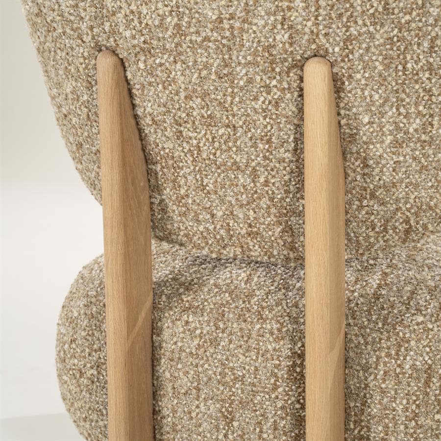 Fauteuil Reza naturel - taupe Bay - 3
