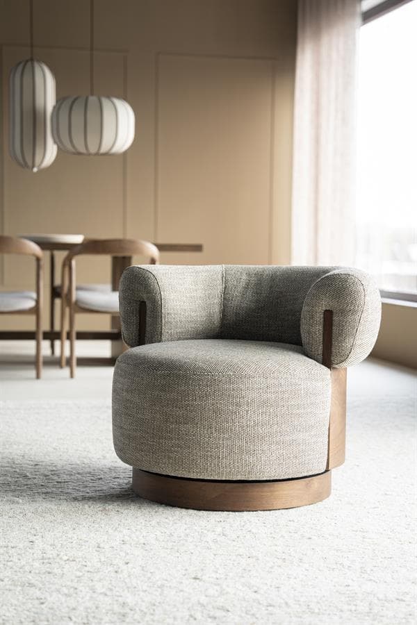 Fauteuil Nila bruin - taupe Vanu - 1