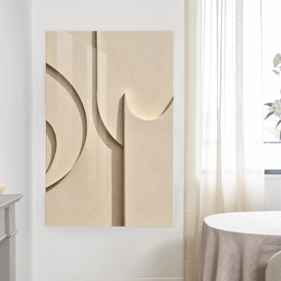 Wandkleed Siaa 2 + Floating Frame Off White