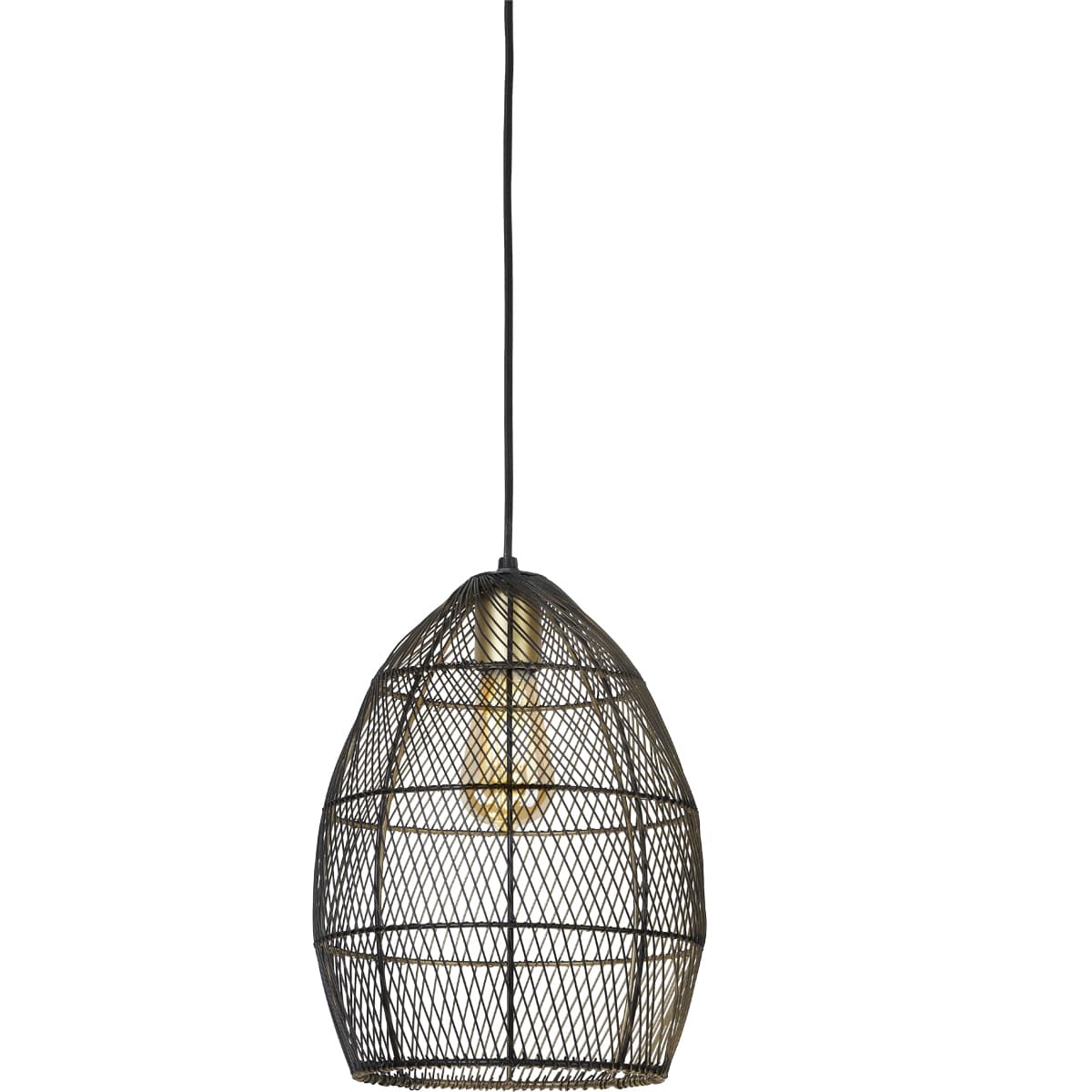 Hanglamp Madita 23x31cm zwart goud - 1