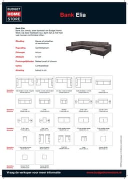 Hoekbank Elia Antraciet Links - 4