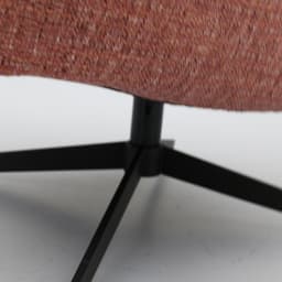 Draaifauteuil Roos zwarte kruispoot - 10