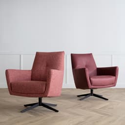 Draaifauteuil Roos zwarte kruispoot - 2