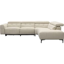 Bank Robin 2,5-zits met 1 elektrische relax (eendelig) links + hoekziteiland rechts - 2