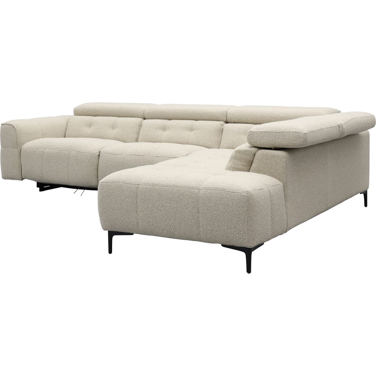 Bank Robin 2,5-zits met 1 elektrische relax (eendelig) links + hoekziteiland rechts - 3