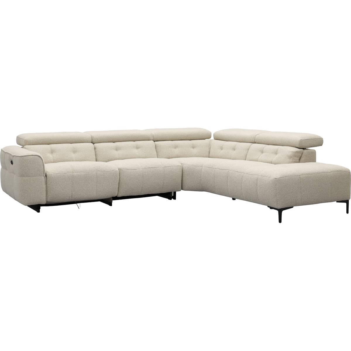 Bank Robin 2,5-zits met 1 elektrische relax (eendelig) links + hoekziteiland rechts - 1