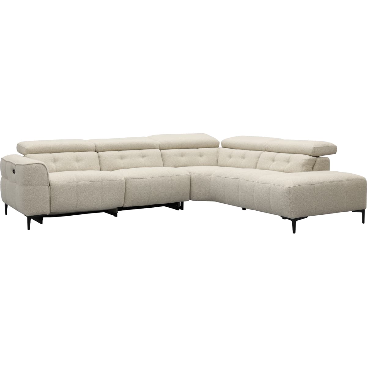 Bank Robin 2,5-zits met 1 elektrische relax (eendelig) links + hoekziteiland rechts - 12