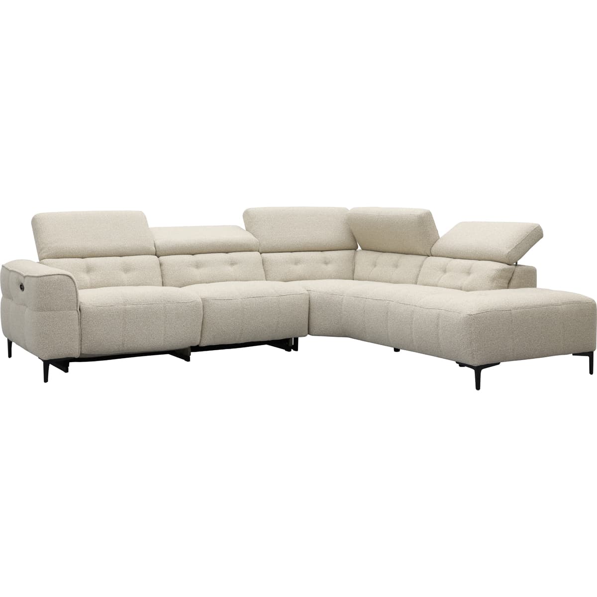 Bank Robin 2,5-zits met 1 elektrische relax (eendelig) links + hoekziteiland rechts - 19