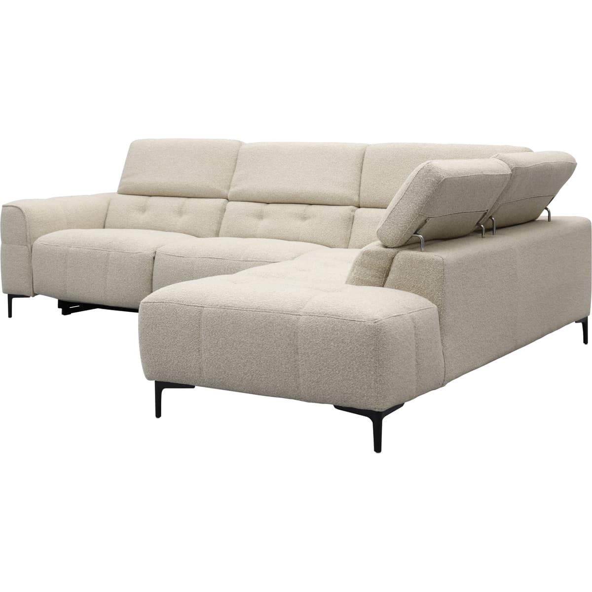 Bank Robin 2,5-zits met 1 elektrische relax (eendelig) links + hoekziteiland rechts - 21