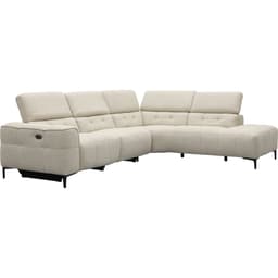 Bank Robin 2,5-zits met 1 elektrische relax (eendelig) links + hoekziteiland rechts - 24