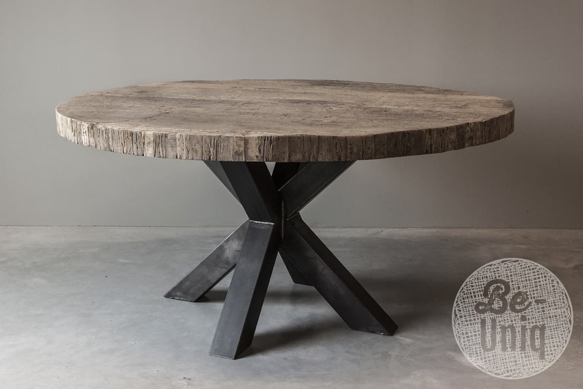 Eettafel New York Rond 160 cm (Incl. Poot) - 1