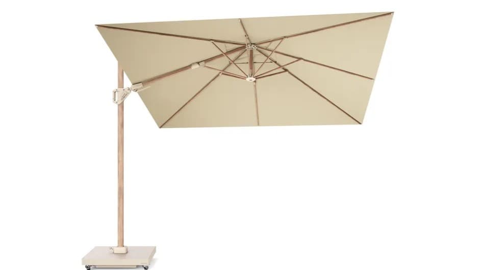 Zweefparasol Challenger T² Premium 300x300 cm Teak / Champagne Platinum - 2